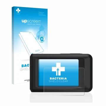 Face avant d’un emballage produit avec le logo de la marque upscreen. À côté, l’appareil Hikmicro Pocket 2 est représenté avec