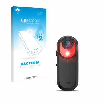 Face avant d’un emballage produit avec le logo de la marque upscreen. À côté, l’appareil Garmin Varia RCT 715 est représenté a