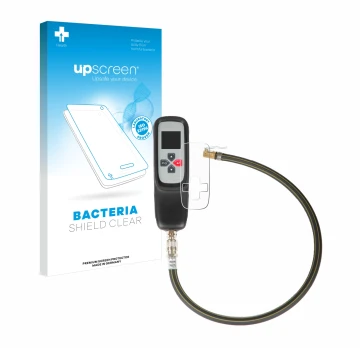 Face avant d’un emballage produit avec le logo de la marque upscreen. À côté, l’appareil Bartec TAP 100 /200 est représenté av