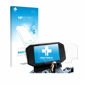 Face avant d’un emballage produit avec le logo de la marque upscreen. À côté, l’appareil VOGE 350 AC est représenté avec la pr