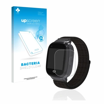 Face avant d’un emballage produit avec le logo de la marque upscreen. À côté, l’appareil Pthtechus 4G GPS T30 est représenté a
