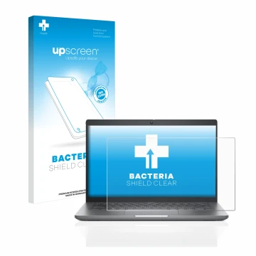 Face avant d’un emballage produit avec le logo de la marque upscreen. À côté, l’appareil Dell Latitude 5440 est représenté ave