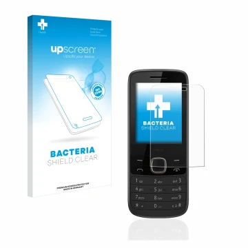 Face avant d’un emballage produit avec le logo de la marque upscreen. À côté, l’appareil Nokia 225 4G est représenté avec la p