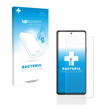 Face avant d’un emballage produit avec le logo de la marque upscreen. À côté, l’appareil Infinix Note 30 5G est représenté ave