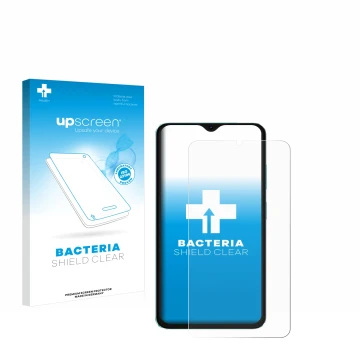 Face avant d’un emballage produit avec le logo de la marque upscreen. À côté, l’appareil Oscal C70 est représenté avec la prot