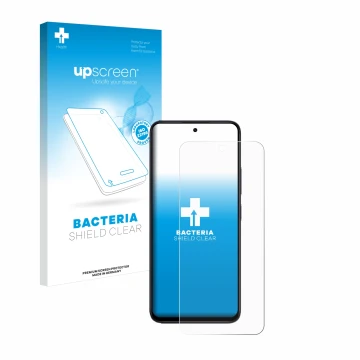 Face avant d’un emballage produit avec le logo de la marque upscreen. À côté, l’appareil Xiaomi Redmi 12 est représenté avec l