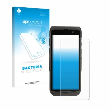 Face avant d’un emballage produit avec le logo de la marque upscreen. À côté, l’appareil Honeywell CT47 est représenté avec la