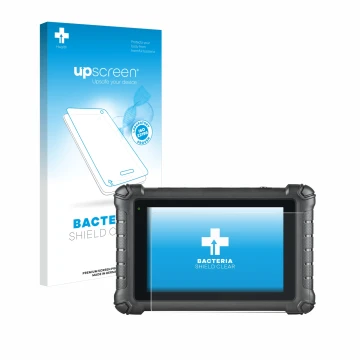 Face avant d’un emballage produit avec le logo de la marque upscreen. À côté, l’appareil Autel MaxiDAS DS900 est représenté av