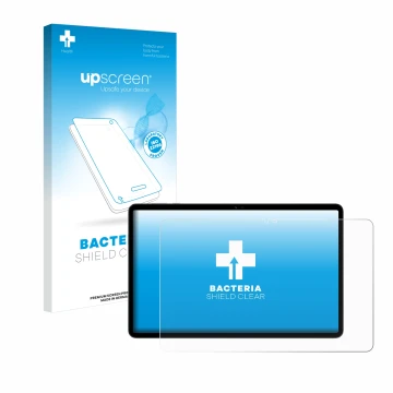 Face avant d’un emballage produit avec le logo de la marque upscreen. À côté, l’appareil Honor Pad X9 est représenté avec la p