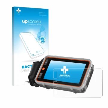 Face avant d’un emballage produit avec le logo de la marque upscreen. À côté, l’appareil Waygate Technologies Krautkrämer USM 