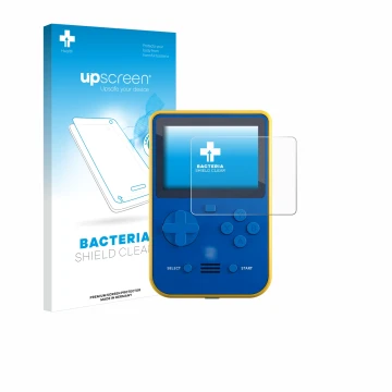 Face avant d’un emballage produit avec le logo de la marque upscreen. À côté, l’appareil Blaze Super Pocket est représenté ave