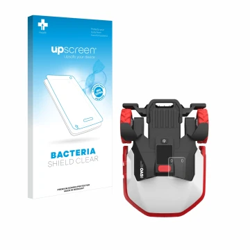 Face avant d’un emballage produit avec le logo de la marque upscreen. À côté, l’appareil Kress Mission Mega 3000 KR133E est re