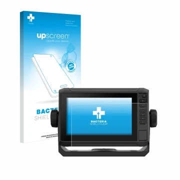 Face avant d’un emballage produit avec le logo de la marque upscreen. À côté, l’appareil Garmin ECHOMAP UHD2 7