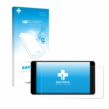 Face avant d’un emballage produit avec le logo de la marque upscreen. À côté, l’appareil Zontes 350D est représenté avec la pr