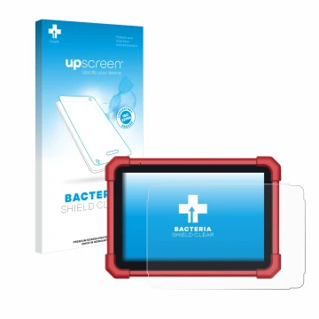 Face avant d’un emballage produit avec le logo de la marque upscreen. À côté, l’appareil Launch X-431 Euro Turbo II est représ