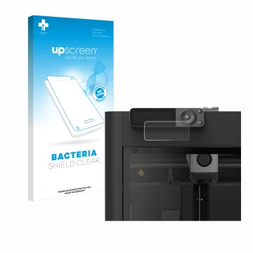 Face avant d’un emballage produit avec le logo de la marque upscreen. À côté, l’appareil Bambu Lab P1S 3D Printer est représen