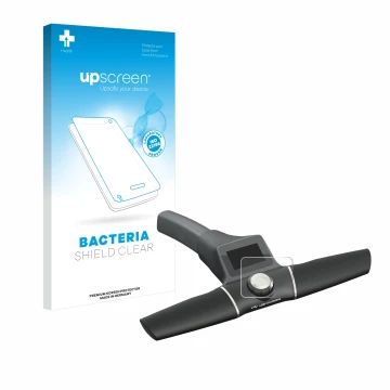 Face avant d’un emballage produit avec le logo de la marque upscreen. À côté, l’appareil Motocaddy S1 Electric Trolley (2022) 