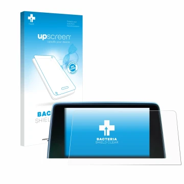 Face avant d’un emballage produit avec le logo de la marque upscreen. À côté, l’appareil Peugeot 3008 2016 - 2020 est représen