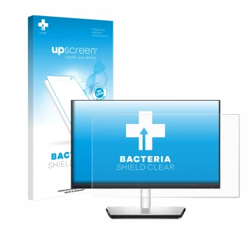 Face avant d’un emballage produit avec le logo de la marque upscreen. À côté, l’appareil Dell P2424HT est représenté avec la p