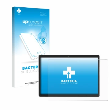 Face avant d’un emballage produit avec le logo de la marque upscreen. À côté, l’appareil Facetel Q6 est représenté avec la pro