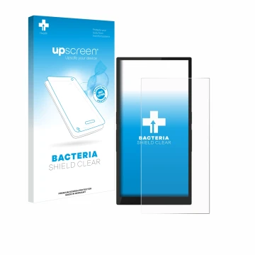 Face avant d’un emballage produit avec le logo de la marque upscreen. À côté, l’appareil Hiby R6 Pro II (2e Gen.) est représen