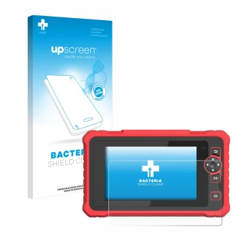 Face avant d’un emballage produit avec le logo de la marque upscreen. À côté, l’appareil Launch CRP 359 est représenté avec la