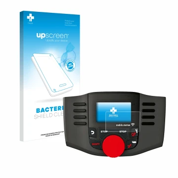 Face avant d’un emballage produit avec le logo de la marque upscreen. À côté, l’appareil Märklin Mobile Station WLAN 60667 est