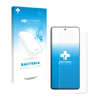Face avant d’un emballage produit avec le logo de la marque upscreen. À côté, l’appareil Vivo iQOO 12 est représenté avec la p