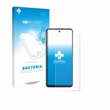 Face avant d’un emballage produit avec le logo de la marque upscreen. À côté, l’appareil Infinix Smart 8 est représenté avec l