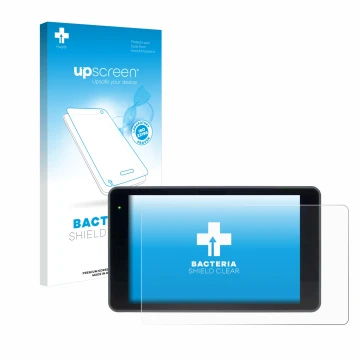 Face avant d’un emballage produit avec le logo de la marque upscreen. À côté, l’appareil YoloLiv YoloBox Pro est représenté av