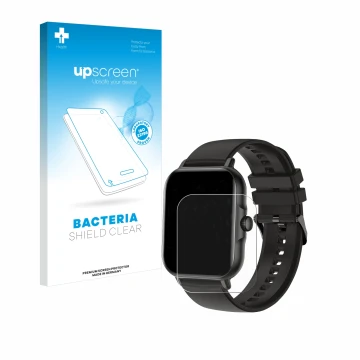 Face avant d’un emballage produit avec le logo de la marque upscreen. À côté, l’appareil AcclaFit KM13 1.83
