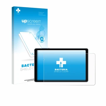Face avant d’un emballage produit avec le logo de la marque upscreen. À côté, l’appareil Sebbe S22 10.1
