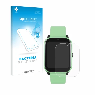 Face avant d’un emballage produit avec le logo de la marque upscreen. À côté, l’appareil One2Track Connect NEXT est représenté