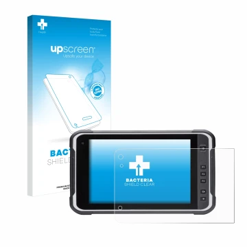 Face avant d’un emballage produit avec le logo de la marque upscreen. À côté, l’appareil Handheld Algiz RT8 est représenté ave