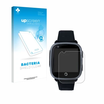 Face avant d’un emballage produit avec le logo de la marque upscreen. À côté, l’appareil SoyMomo Space 1.0 est représenté avec