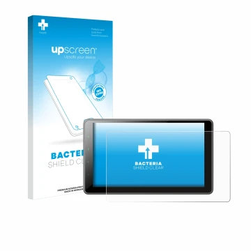 Face avant d’un emballage produit avec le logo de la marque upscreen. À côté, l’appareil Pioneer SPH-EVO950DAB est représenté 