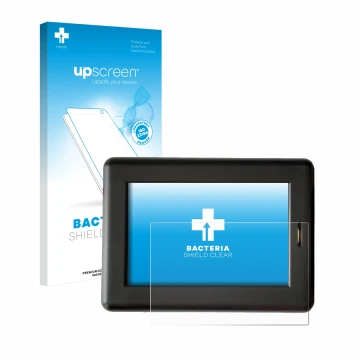 Face avant d’un emballage produit avec le logo de la marque upscreen. À côté, l’appareil XC Tracer Maxx II est représenté avec