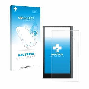 Face avant d’un emballage produit avec le logo de la marque upscreen. À côté, l’appareil Astell&Kern Kann Ultra est représenté