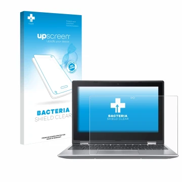 Face avant d’un emballage produit avec le logo de la marque upscreen. À côté, l’appareil Acer Chromebook Spin 511 R756TN-TCO e