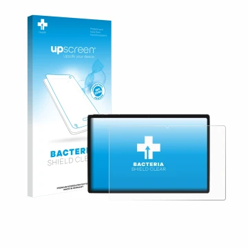 Face avant d’un emballage produit avec le logo de la marque upscreen. À côté, l’appareil Goodtel G10 est représenté avec la pr