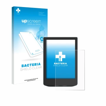 Face avant d’un emballage produit avec le logo de la marque upscreen. À côté, l’appareil Vivlio Light est représenté avec la p