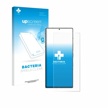 Face avant d’un emballage produit avec le logo de la marque upscreen. À côté, l’appareil Nubia Z60 Ultra est représenté avec l