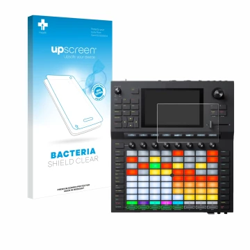 Face avant d’un emballage produit avec le logo de la marque upscreen. À côté, l’appareil Akai Force est représenté avec la pro