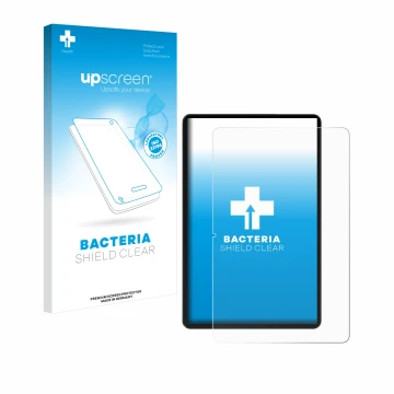 Face avant d’un emballage produit avec le logo de la marque upscreen. À côté, l’appareil Honor Pad 9 est représenté avec la pr