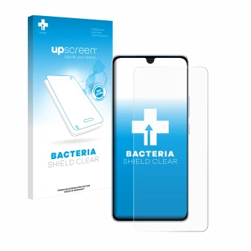Face avant d’un emballage produit avec le logo de la marque upscreen. À côté, l’appareil Vivo iQOO Neo 9 Pro est représenté av