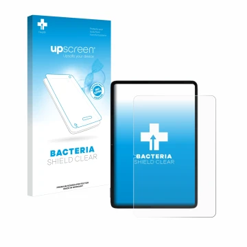 Face avant d’un emballage produit avec le logo de la marque upscreen. À côté, l’appareil Xiaomi Pad 6S Pro 12.4