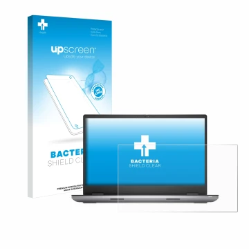 Face avant d’un emballage produit avec le logo de la marque upscreen. À côté, l’appareil Dell Precision 7780 est représenté av