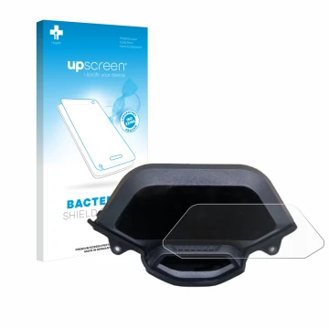 Face avant d’un emballage produit avec le logo de la marque upscreen. À côté, l’appareil Segway Ninebot GT1 est représenté ave