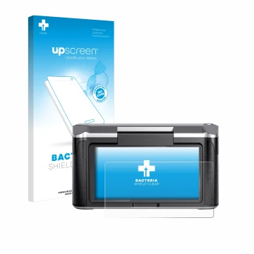 Face avant d’un emballage produit avec le logo de la marque upscreen. À côté, l’appareil Revopoint Miraco est représenté avec 