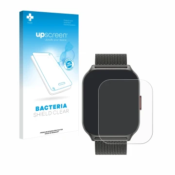 Face avant d’un emballage produit avec le logo de la marque upscreen. À côté, l’appareil Zoskvee P95 2